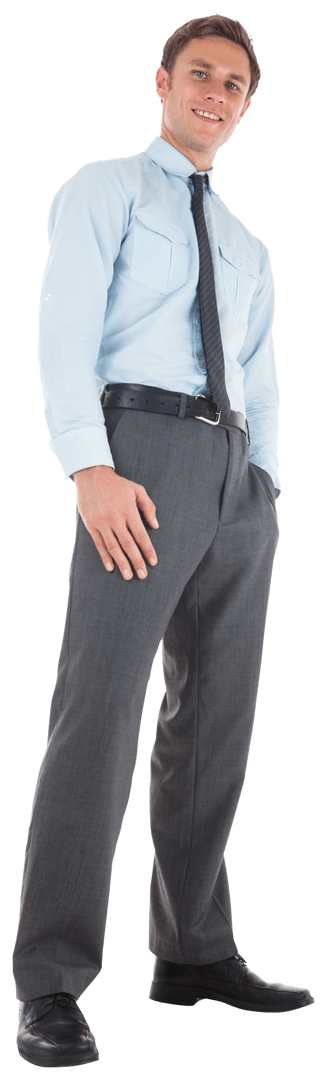 Confident Businessman Poses In Formal Attire On Transparent Background