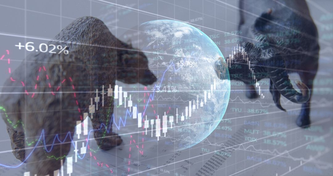 Bull and Bear Market Figures with Stock Data Overlay