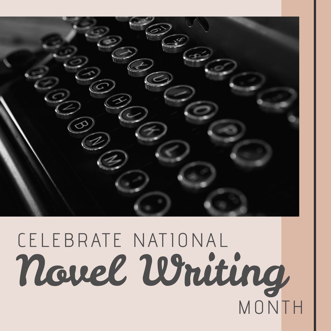 Typewriter Keys Celebrating National Novel Writing Month