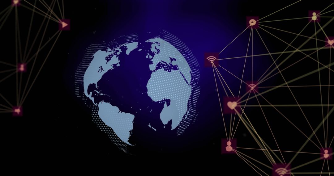 Global Network Connections and Data Sharing Visualization