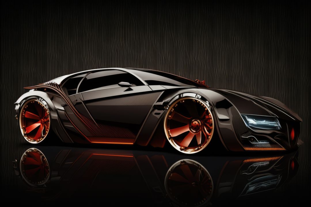 Futuristic Luxury Sports Car with Professional Lighting - Free Images, Stock Photos and Pictures on Pikwizard.com