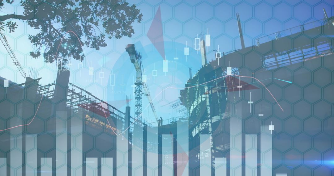 Futuristic Cityscape Merging with Financial Data