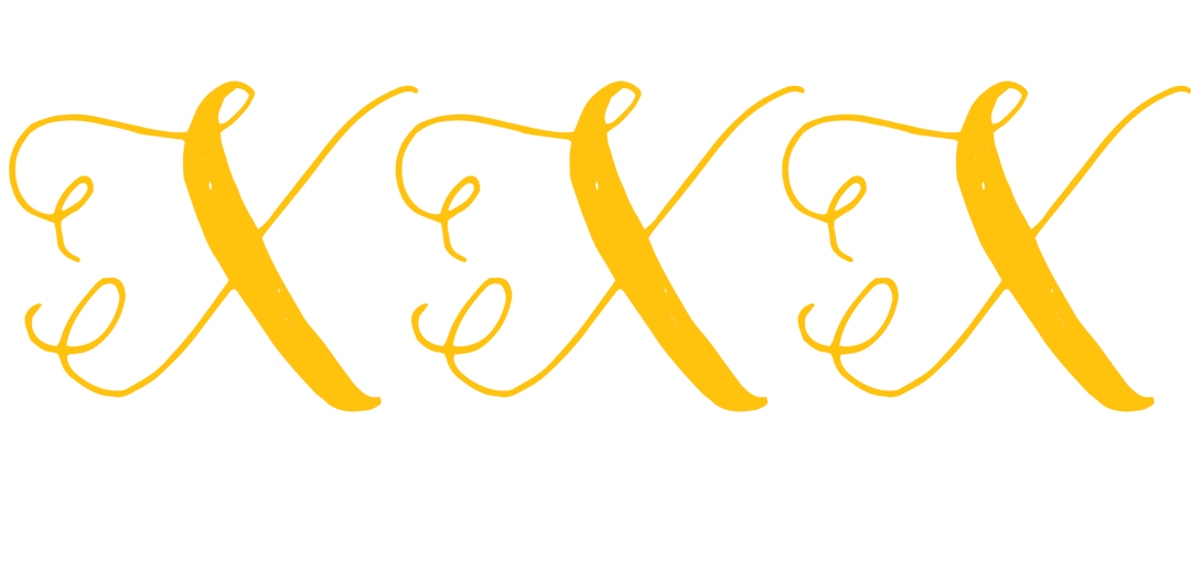 Transparent XXX Text in Yellow Calligraphy Style