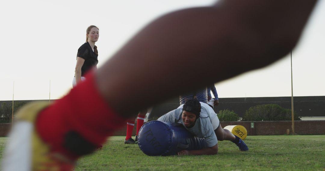 Diverse Group of Athletes Playing Rugby on Field - Free Images, Stock Photos and Pictures on Pikwizard.com