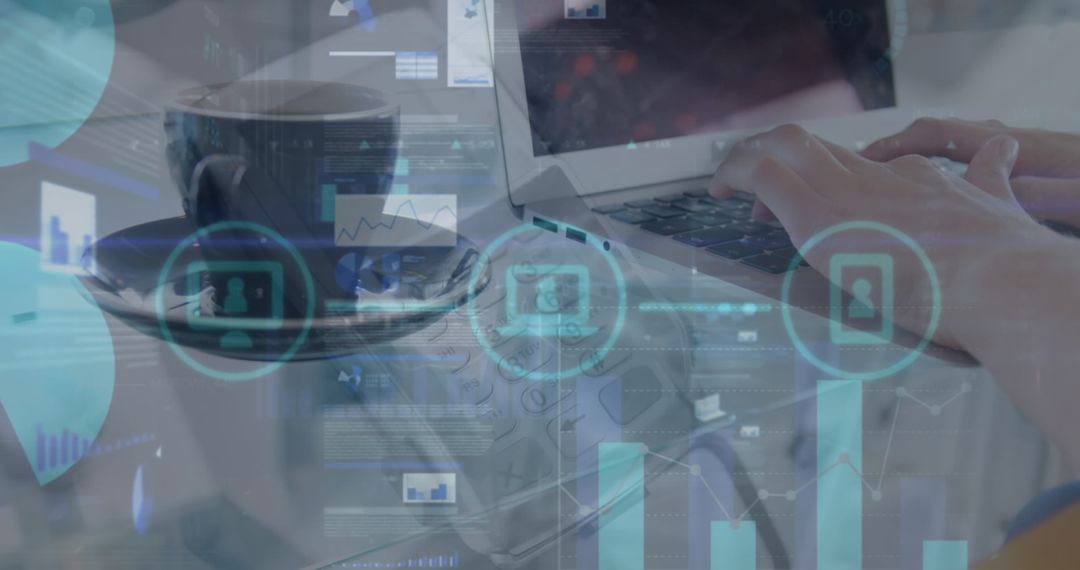 Digital Analytics Concept with Graphs and Global Networking