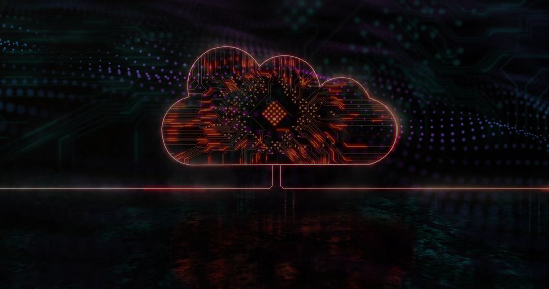 Innovative Cloud Technology with Circuit Board Concept