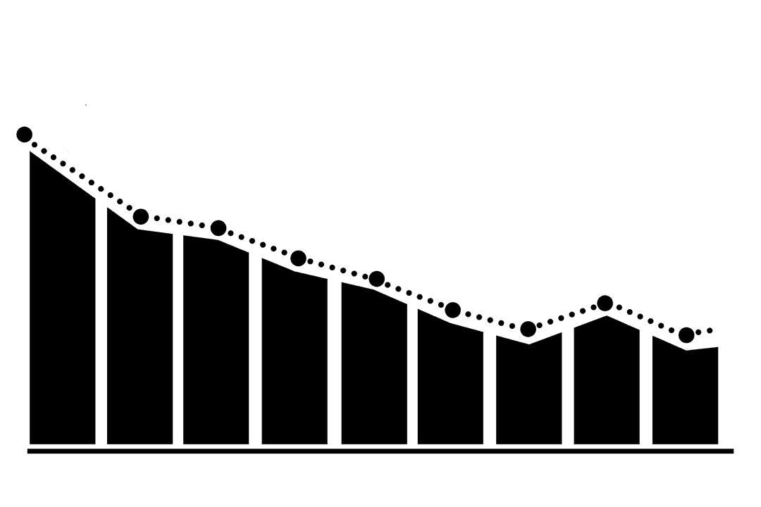 Transparent Bar Graph Illustrating Business Growth Concepts