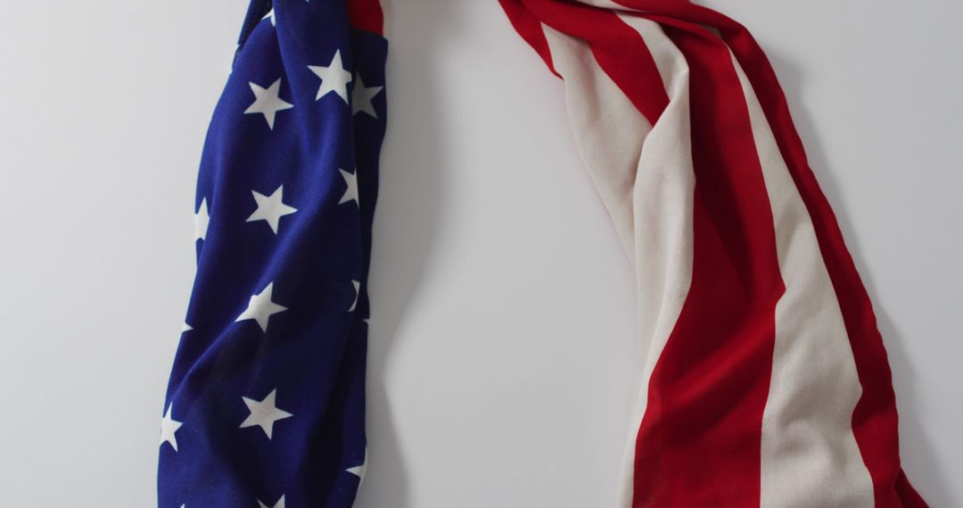 United States Flag Draped with Ample Copy Space