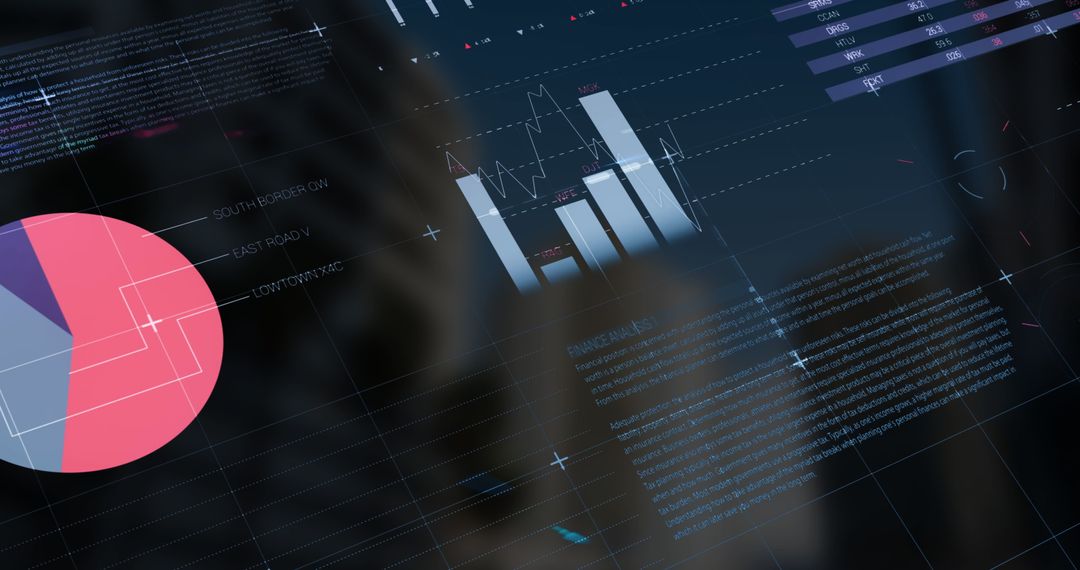 Digital Data Visualization with Futuristic Analytics Interface