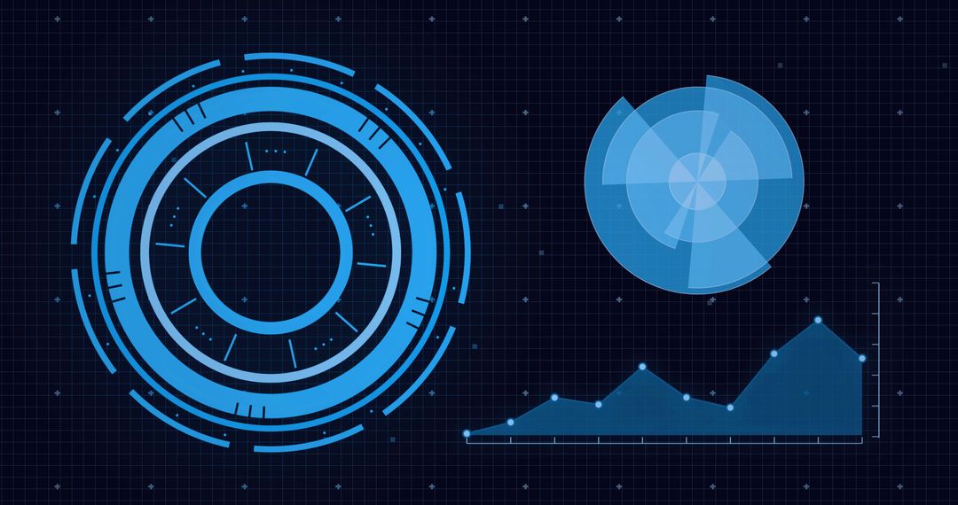 Futuristic Digital Technology Interface with Scanning Graphics