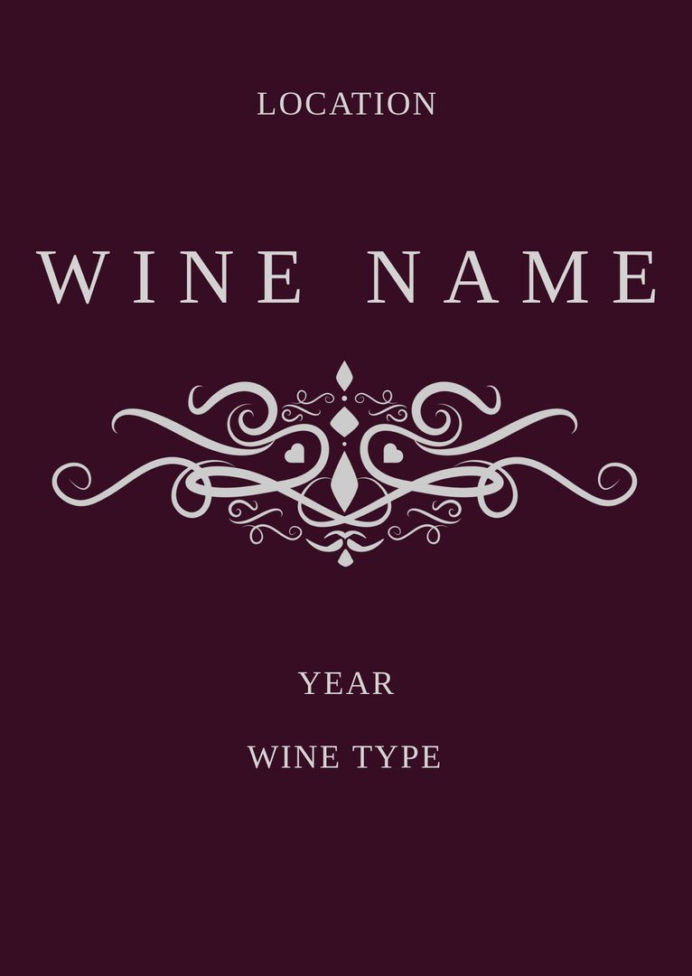 Elegant Ornate Wine Label Template for Branding