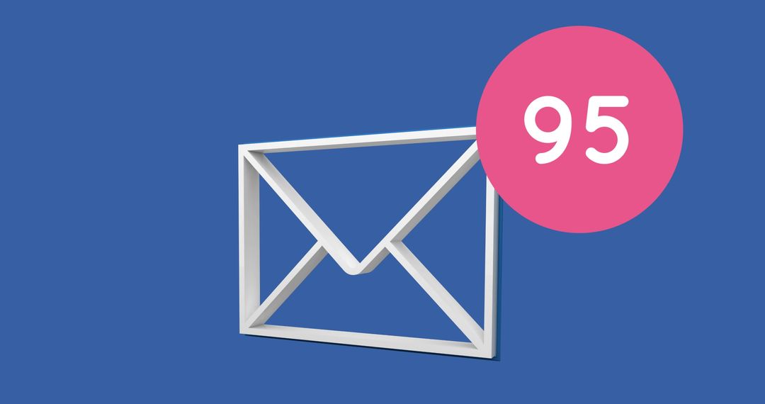 Email Notification Concept with Badge Counter on Envelope
