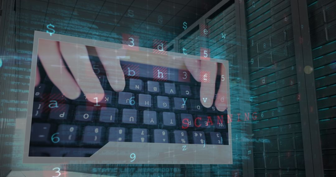 Cyber Security Alert in Data Center Conceptual Image