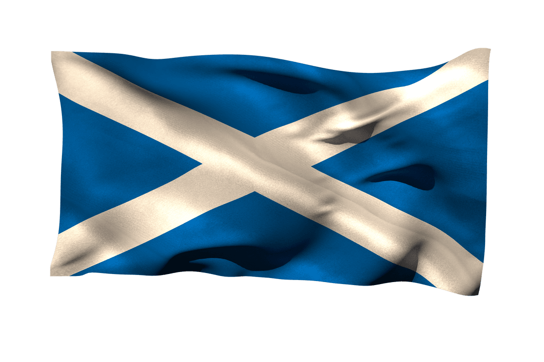 Flag of Scotland on Transparent Background, Emphasizing Patriotism - Download Free Stock Images Pikwizard.com