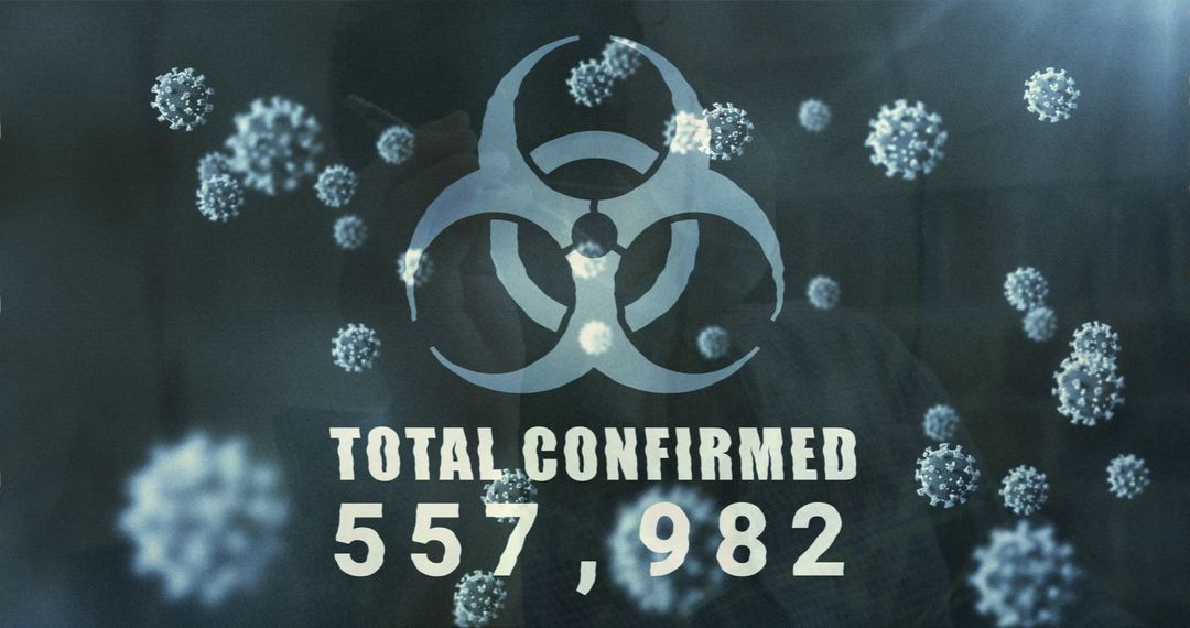 Digital Biohazard with Confirmed Cases and Virus Cells Visualization