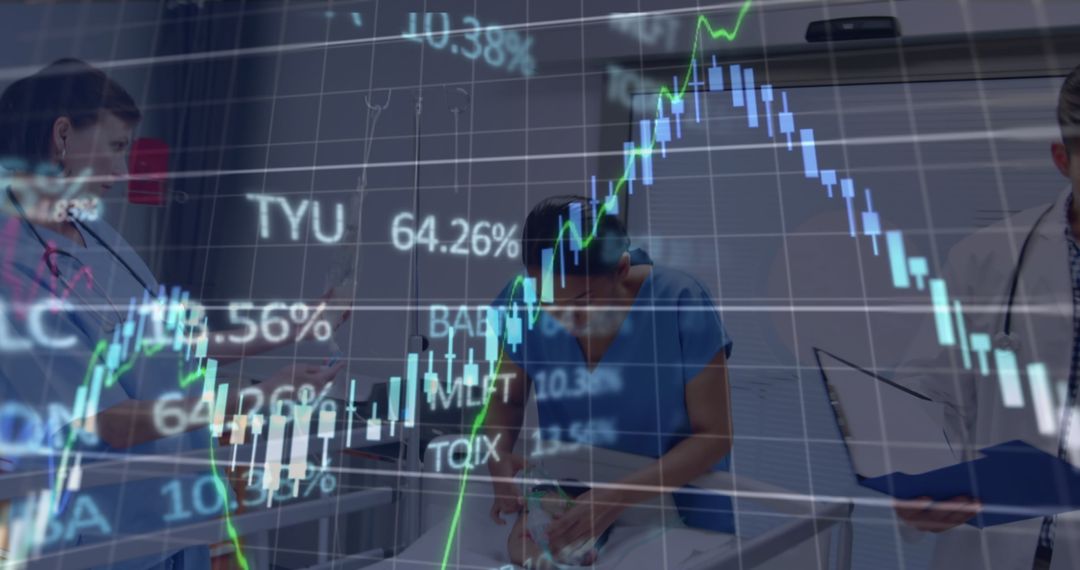 Healthcare Professionals Analyzing Medical Data Dashboard