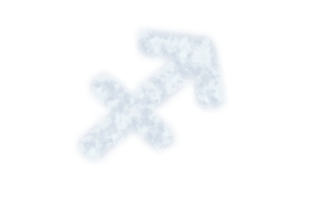 Sagittarius Zodiac Sign Arrow on Transparent Background