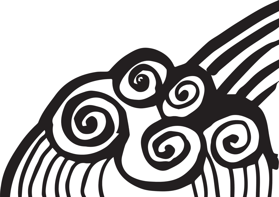 Abstract Spiral Design on Transparent Background