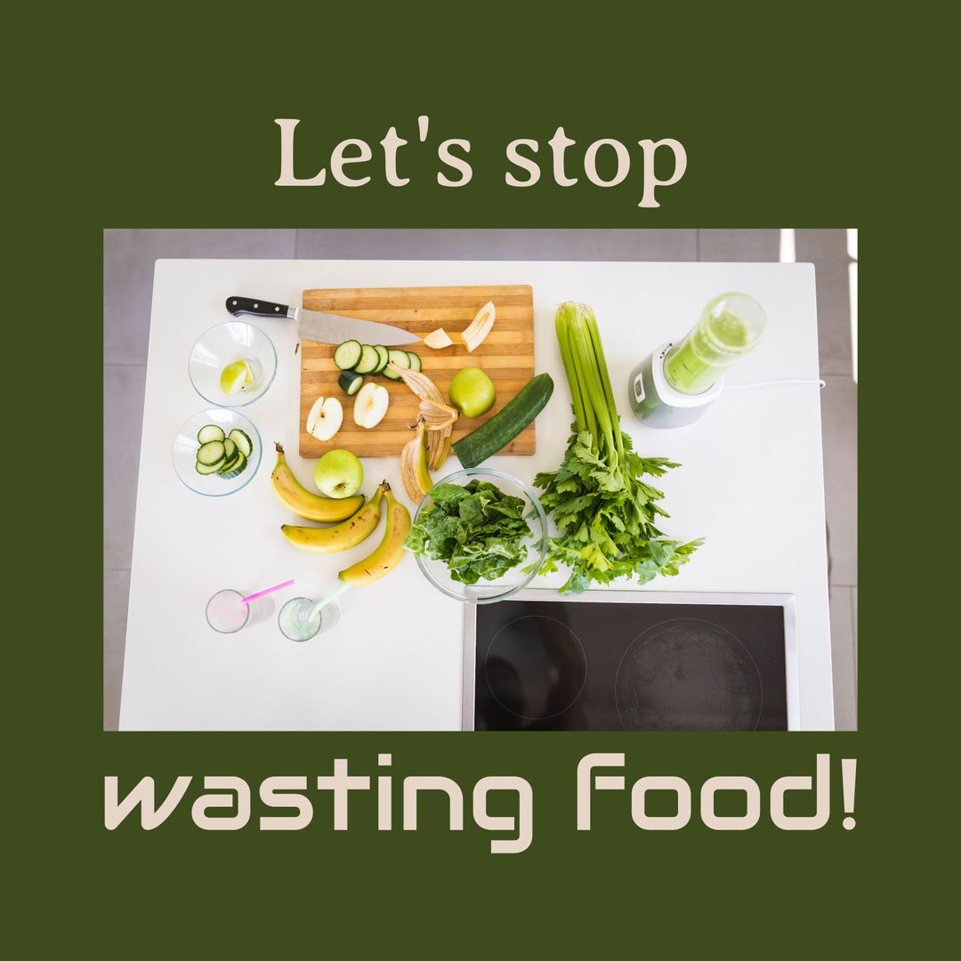 Encouraging Food Conservation with Fresh Produce on Kitchen Counter