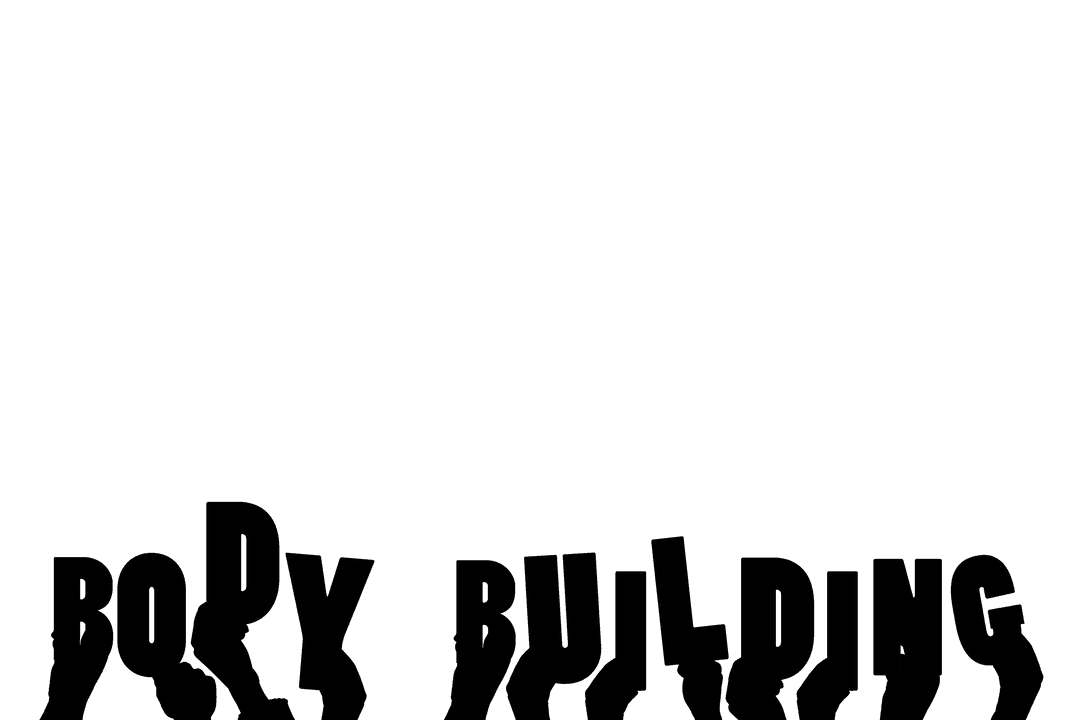 Body Building Motivation Text on Transparent Background