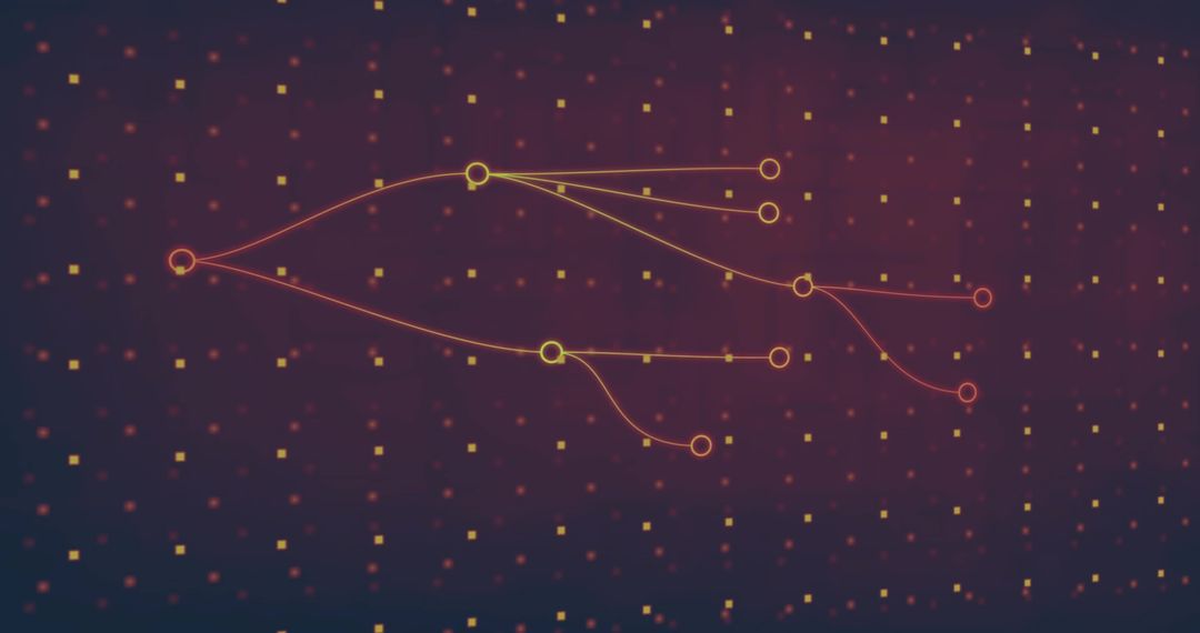 Abstract Network Diagram in Futuristic Digital Space