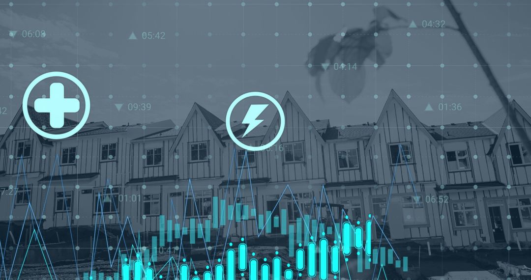 Financial Data Visualization with 3D Houses and Digital Interface