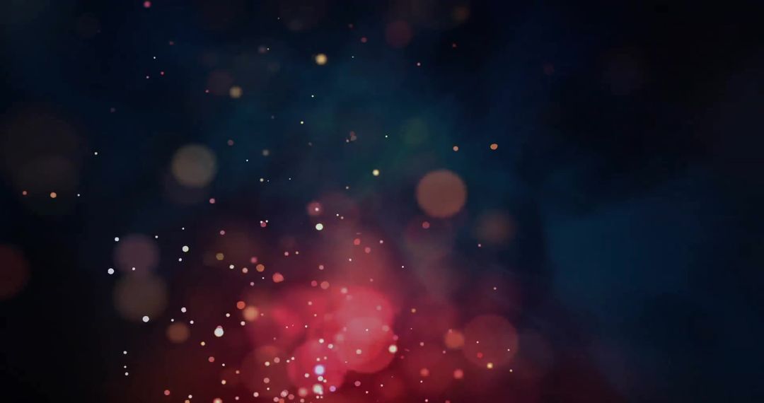 Vibrant Colorful Bokeh Light Spots on Dark Background