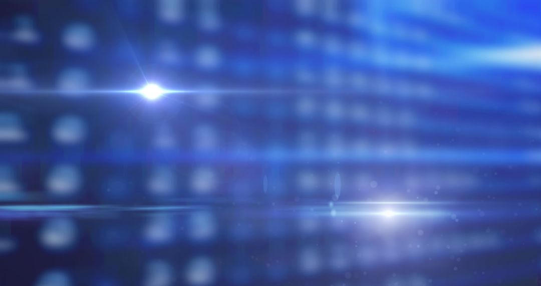 Abstract Blue Background with Glowing Lens Flare