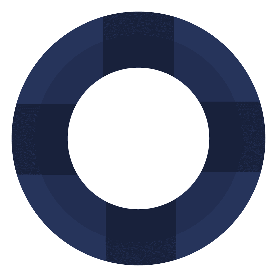 Abstract Dark Blue Circle on Transparent Background