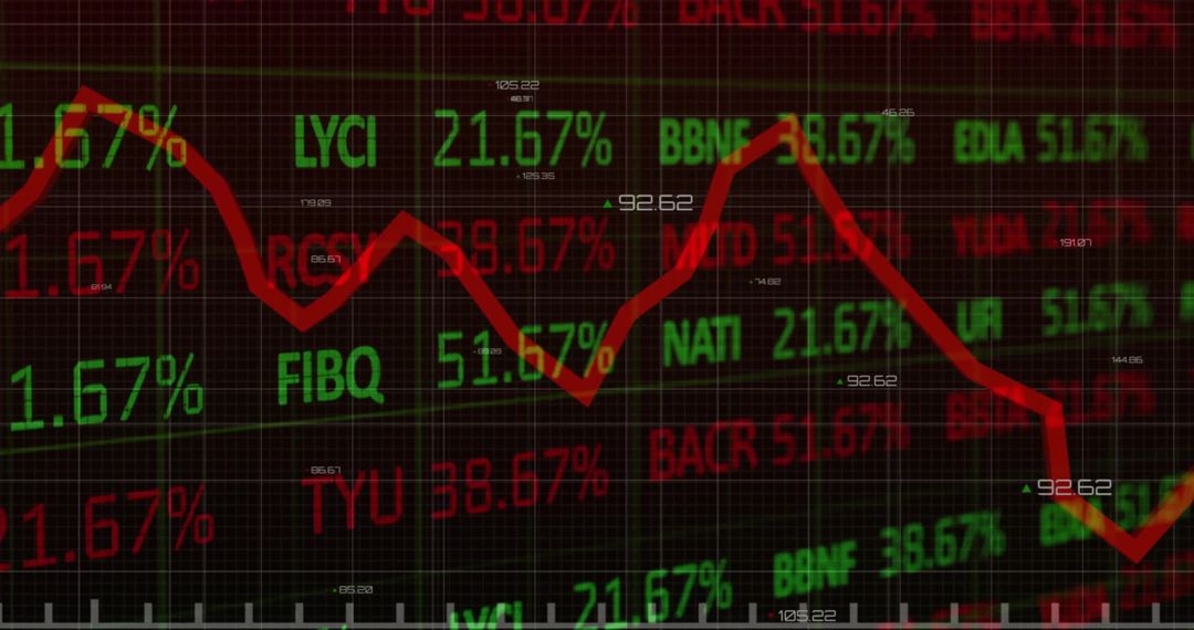 Fluctuating Financial Stock Market with Digital Display