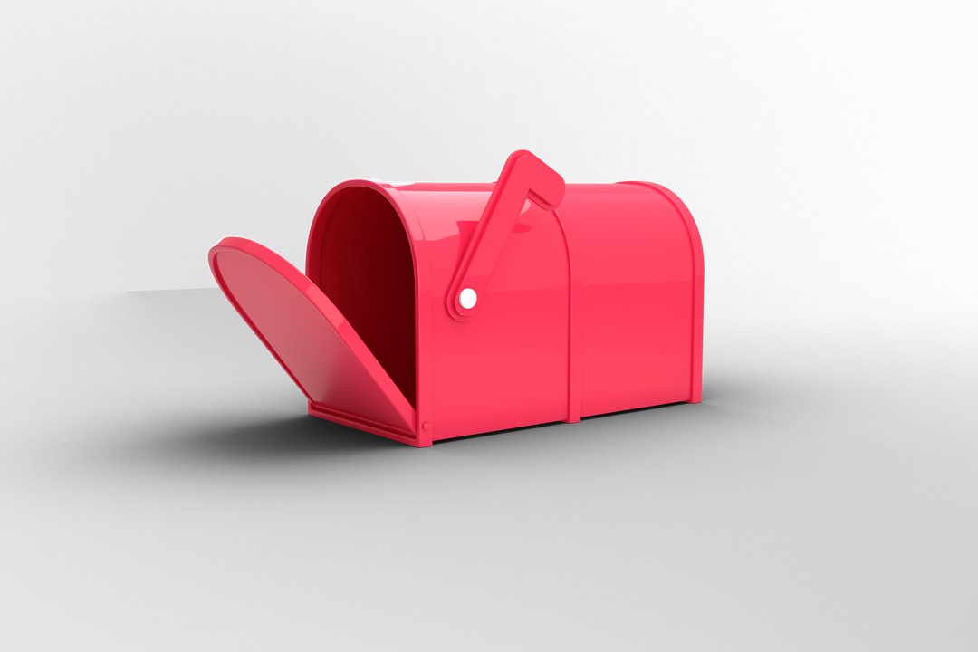 Pink Open Mailbox on Transparent Background for Messages - Download Free Stock Images Pikwizard.com