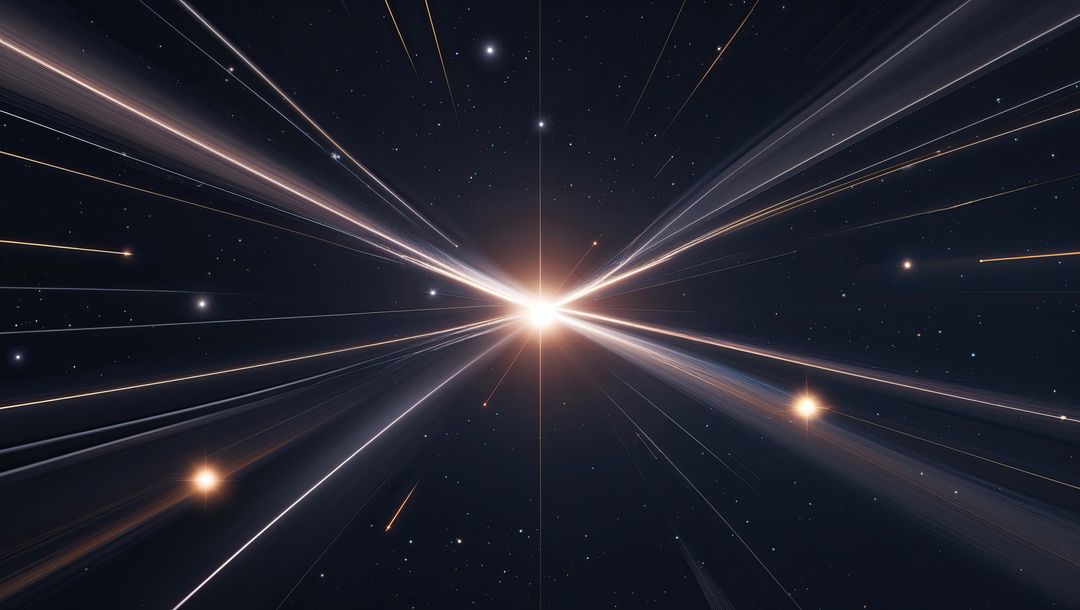 Radiating Light Burst in Deep Space