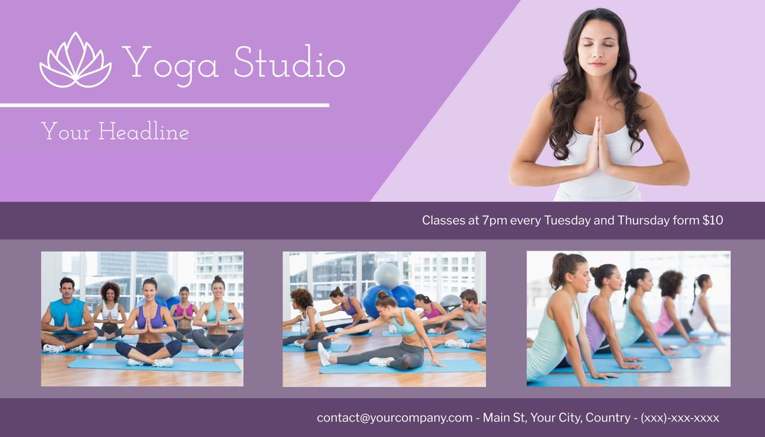 Yoga Studio Promotion Template for Tranquil Wellness Retreats