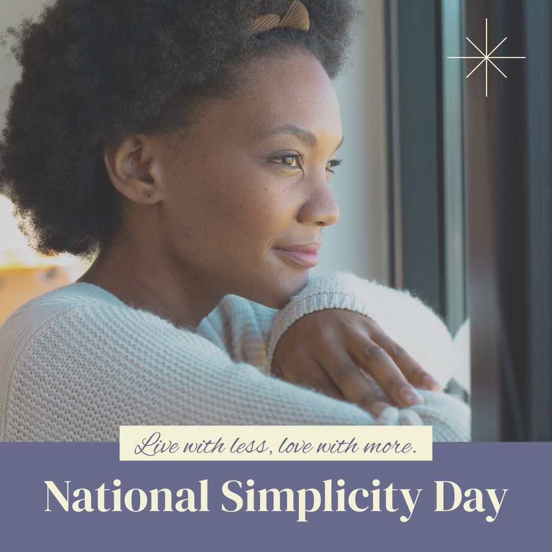 Woman Embracing Simplicity and Contentment