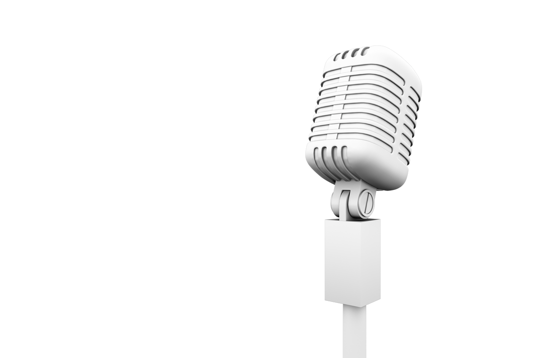 Retro Microphone Isolated on Transparent Background Vector Illustration - Download Free Stock Images Pikwizard.com