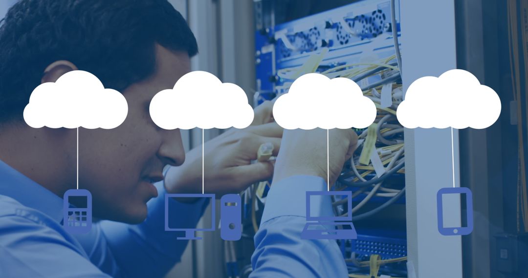 cloud computing engineer managing server infrastructure - Free Images, Stock Photos and Pictures on Pikwizard.com