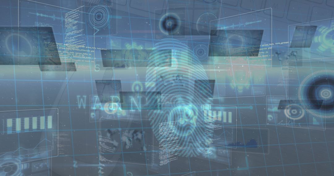 Digital data processing with floating tech screens