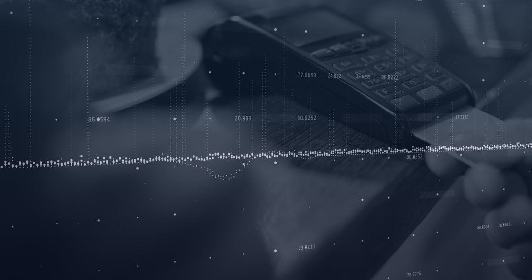 Digital Payment Technology Concept with Data Overlay