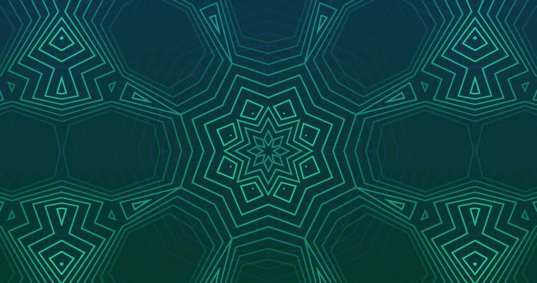 Geometric Green Lines Forming Abstract Star Pattern on Dark Blue Background