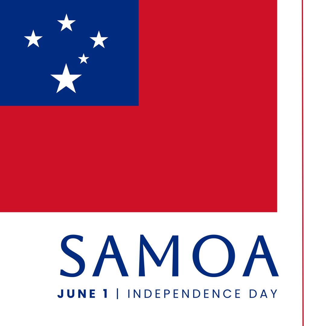 Samoa Independence Day Concept with National Flag Design