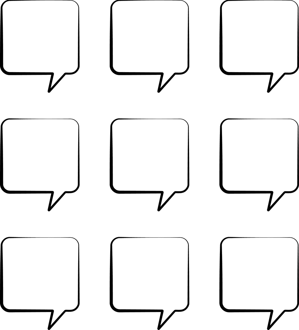 Black Speech Bubble Vector on Transparent Background - Download Free Stock Images Pikwizard.com
