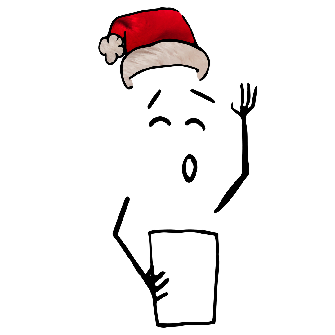 Transparent Singing Emoji with Santa Hat Holding Blank Card Isolated PNG - Download Free Stock Images Pikwizard.com