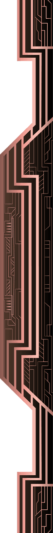 Abstract Circuit Pattern with Rose Gold Lines on Transparent Background