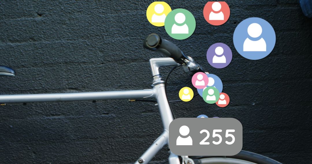 Digital Follower Growth Concept with Bicycle and Coffee