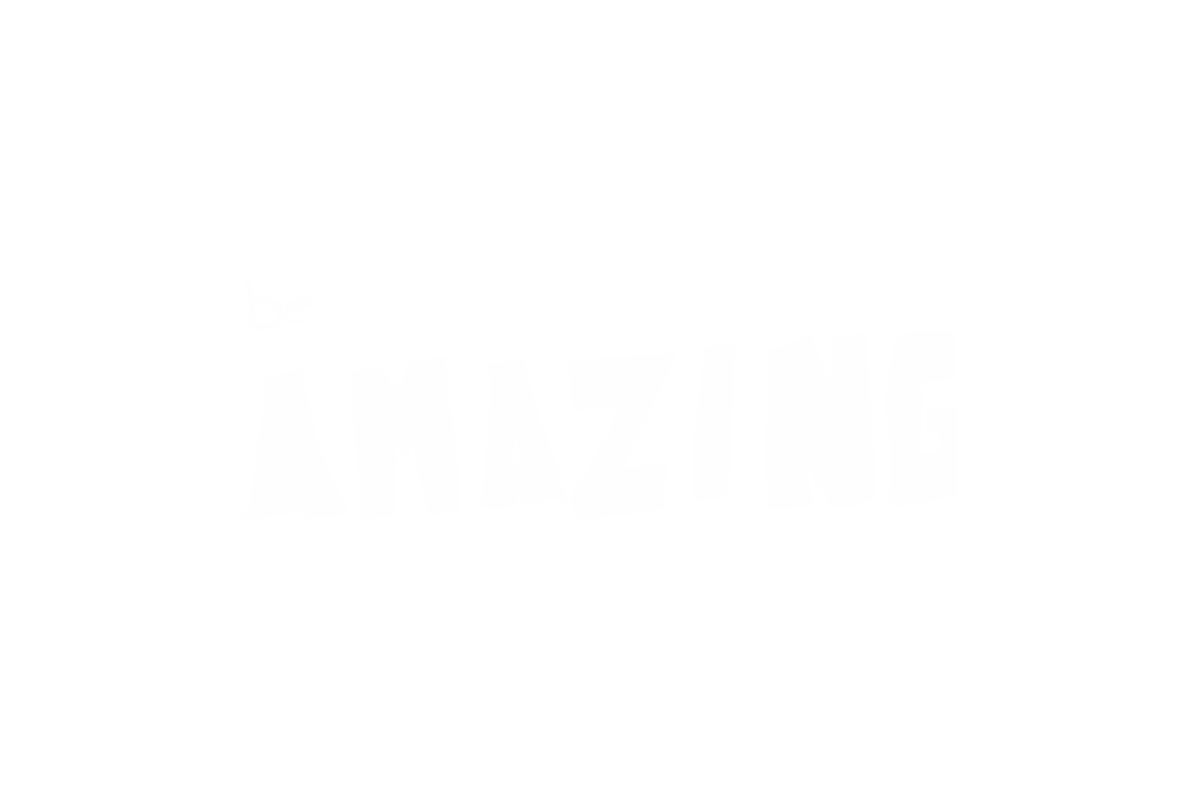 Be Amazing Inspirational Text on Transparent Background