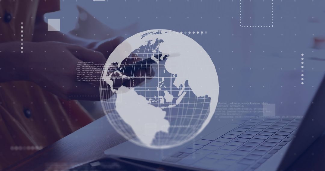 Digital Globe Overlay with Smartphone User