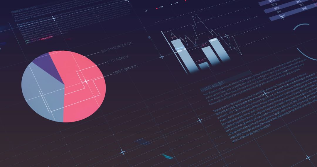 Abstract Business Data Analytics and Statistics Visualization