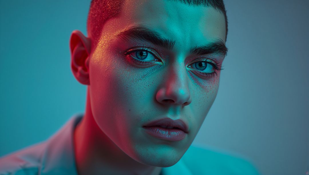 Dramatic Portraiture with Vibrant Lighting Techniques