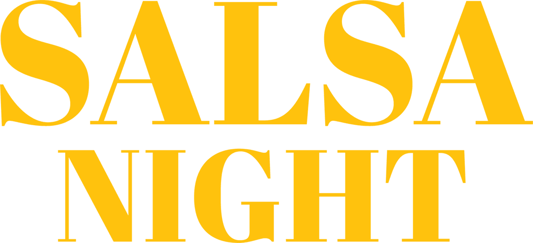 Salsa Night Text On Transparent Background Vector