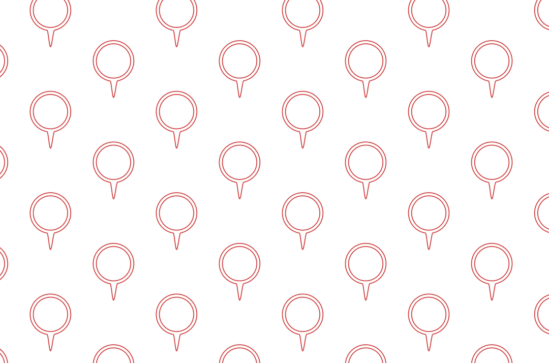 Red Destination Pins Seamless Transparent Pattern Background